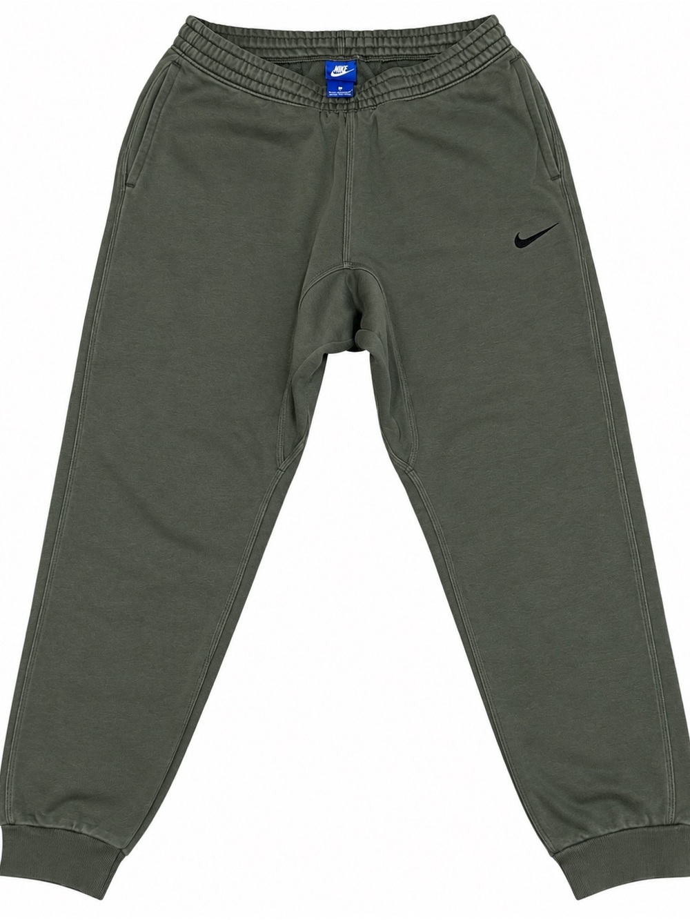 Nike Olive Green Men's Jogger Sweatpants with Black Swoosh